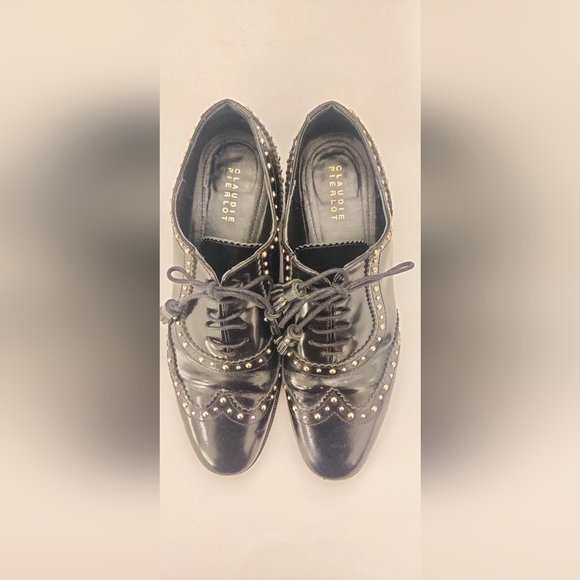 Claudie Pierlot Studded Leather Brogues - Picture 3 of 5